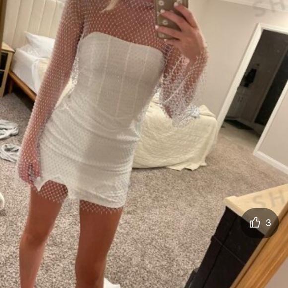 Beautiful Rhinestone Netted Dress - Picture 2 of 5